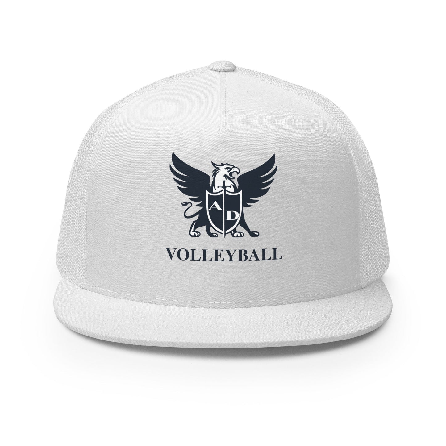 Performance | 5 Panel Trucker Cap | Arma Dei Academy Volleyball | Griffin Logo