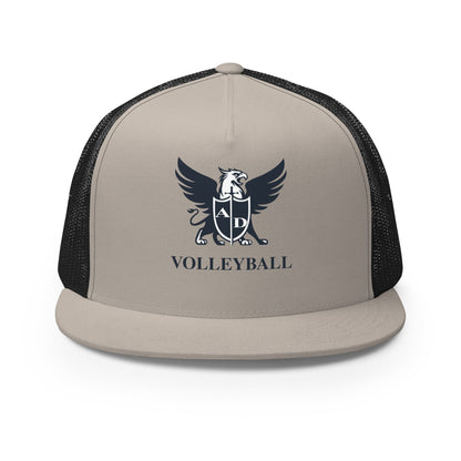 Performance | 5 Panel Trucker Cap | Arma Dei Academy Volleyball | Griffin Logo