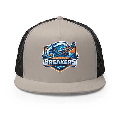 Performance | 5 Panel Trucker Cap | Atlantic Coast Breakers Hockey | Mascot Shield Logo