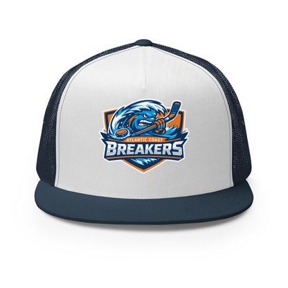 Performance | 5 Panel Trucker Cap | Atlantic Coast Breakers Hockey | Mascot Shield Logo
