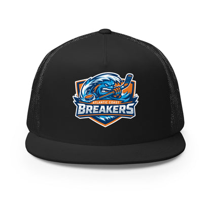 Performance | 5 Panel Trucker Cap | Atlantic Coast Breakers Hockey | Mascot Shield Logo