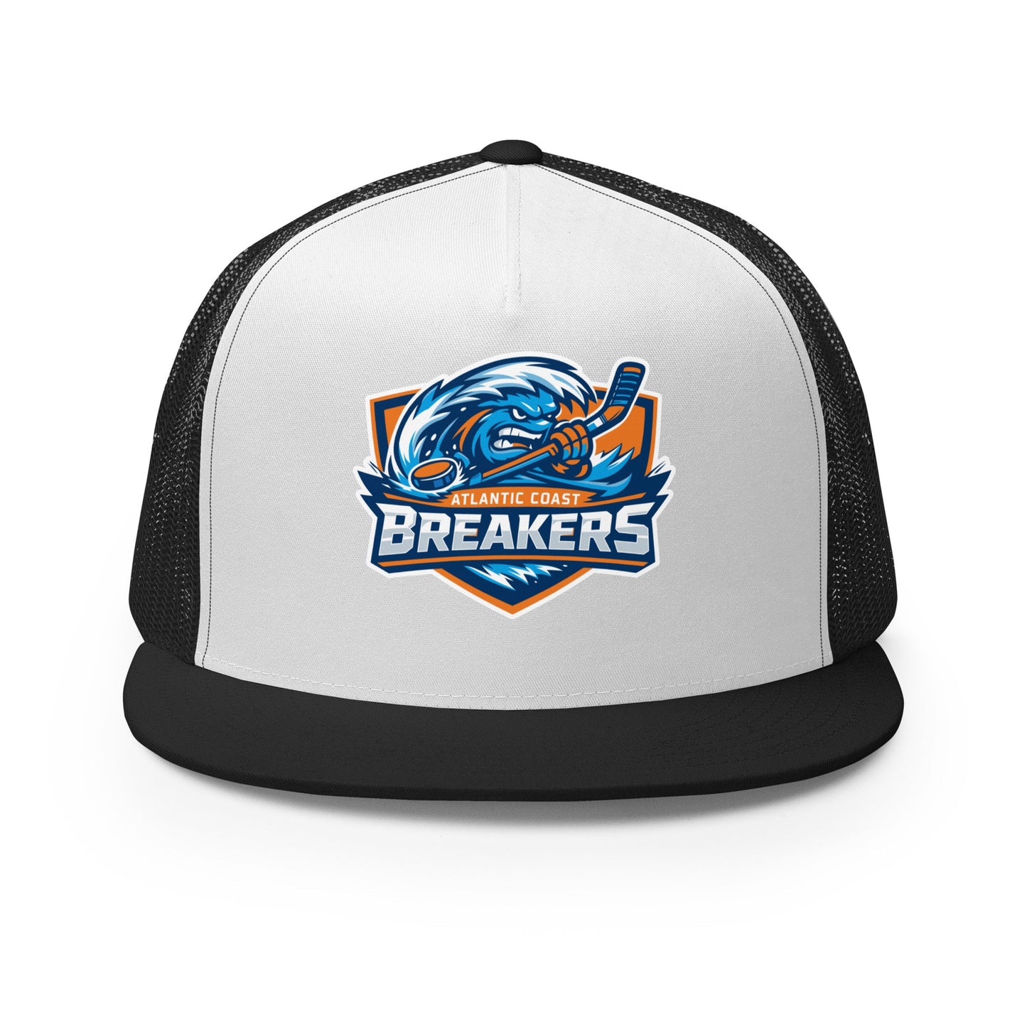 Performance | 5 Panel Trucker Cap | Atlantic Coast Breakers Hockey | Mascot Shield Logo
