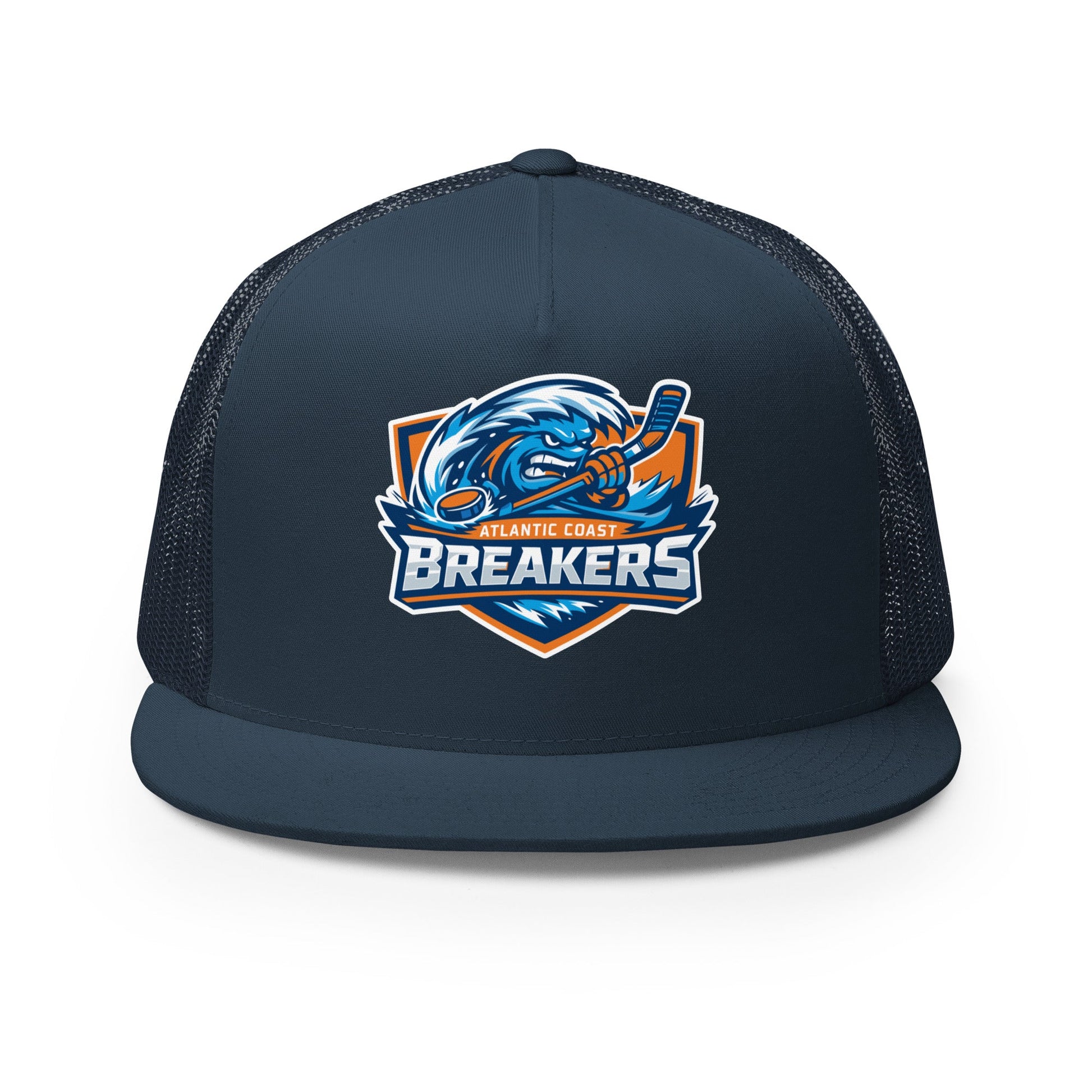 Performance | 5 Panel Trucker Cap | Atlantic Coast Breakers Hockey | Mascot Shield Logo