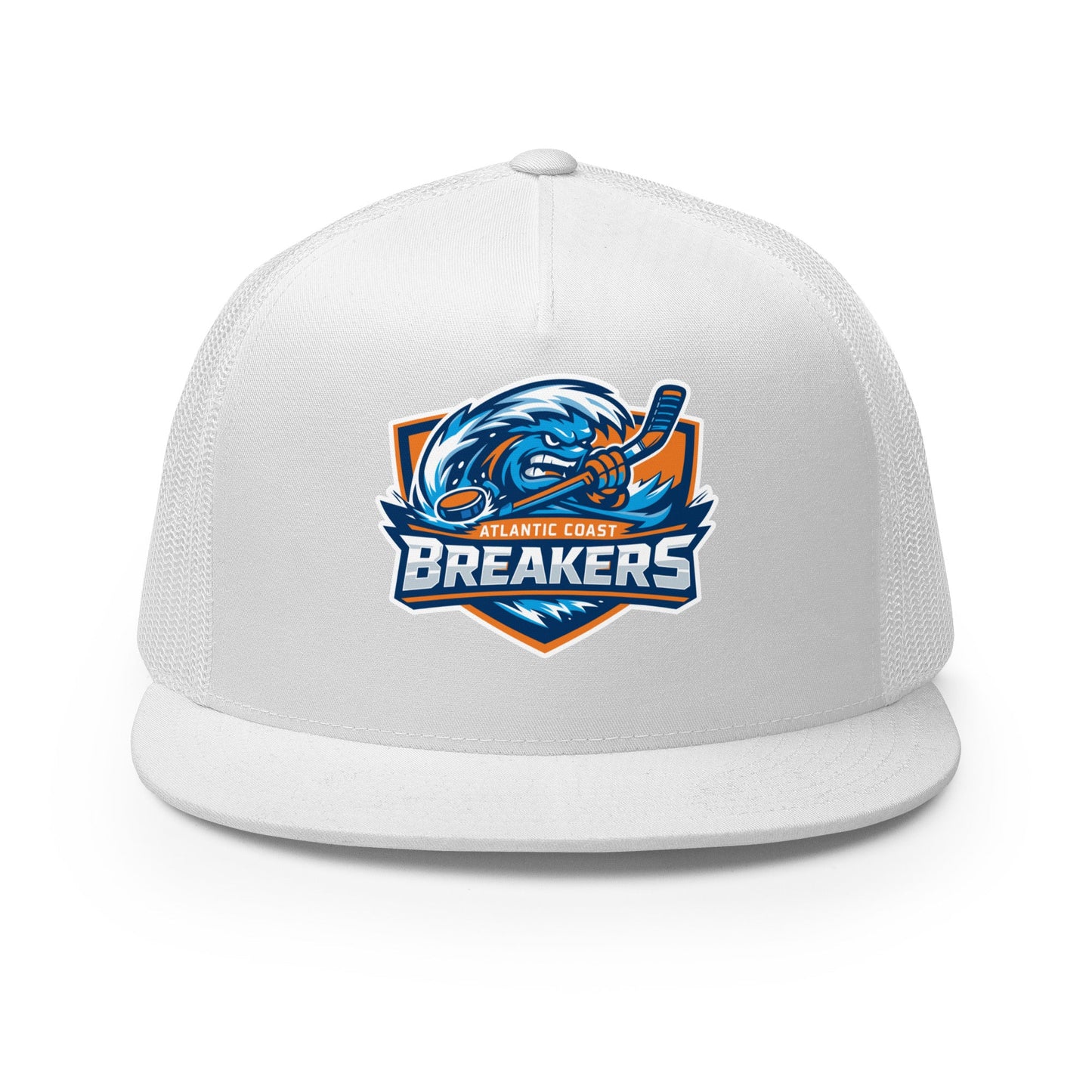 Performance | 5 Panel Trucker Cap | Atlantic Coast Breakers Hockey | Mascot Shield Logo