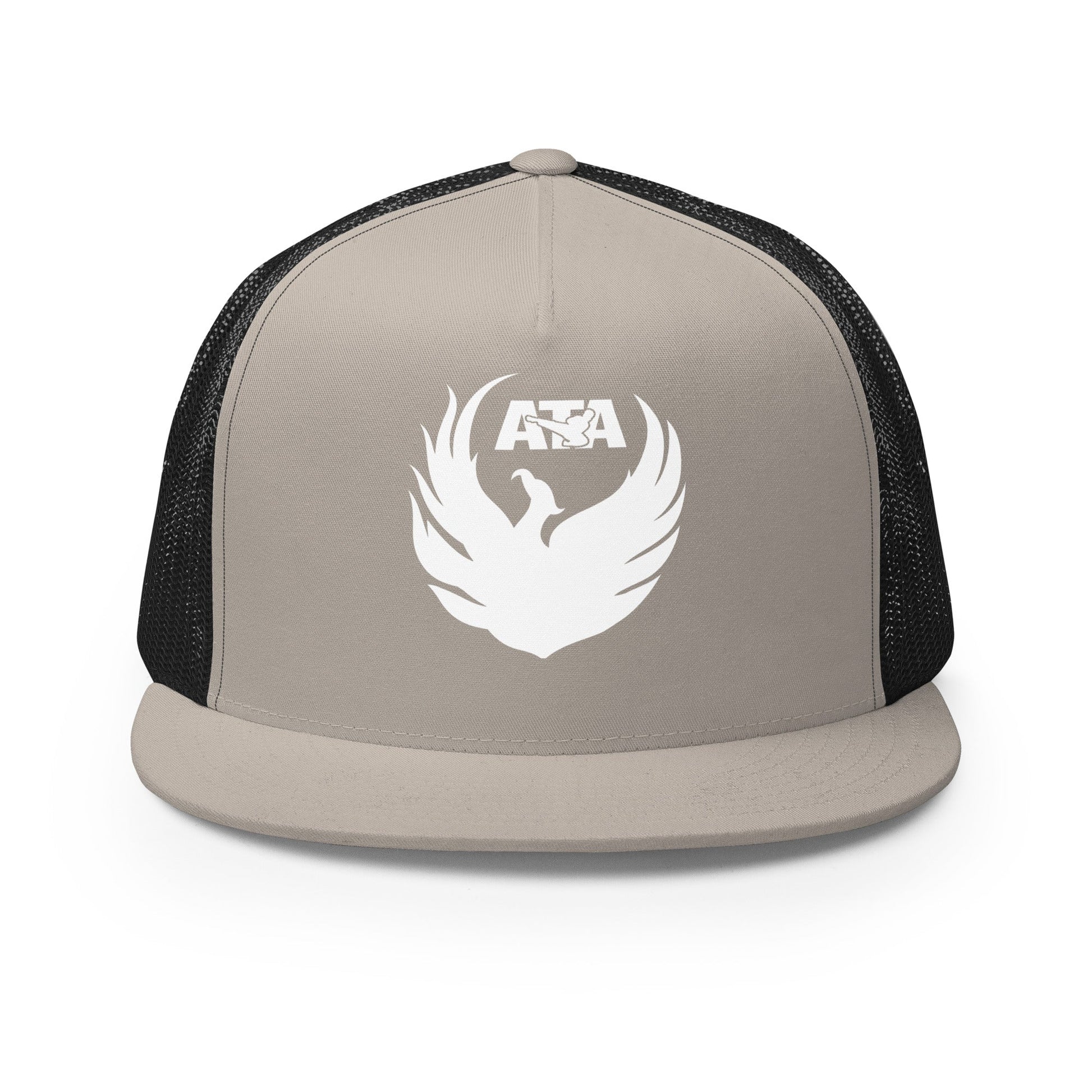 Performance | 5 Panel Trucker Cap | Azle Martial Arts | Blue Fire Crest Logo