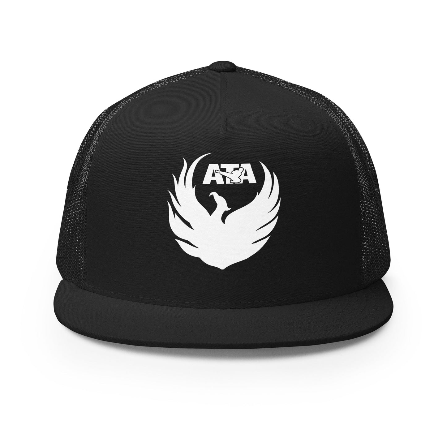 Performance | 5 Panel Trucker Cap | Azle Martial Arts | Blue Fire Crest Logo