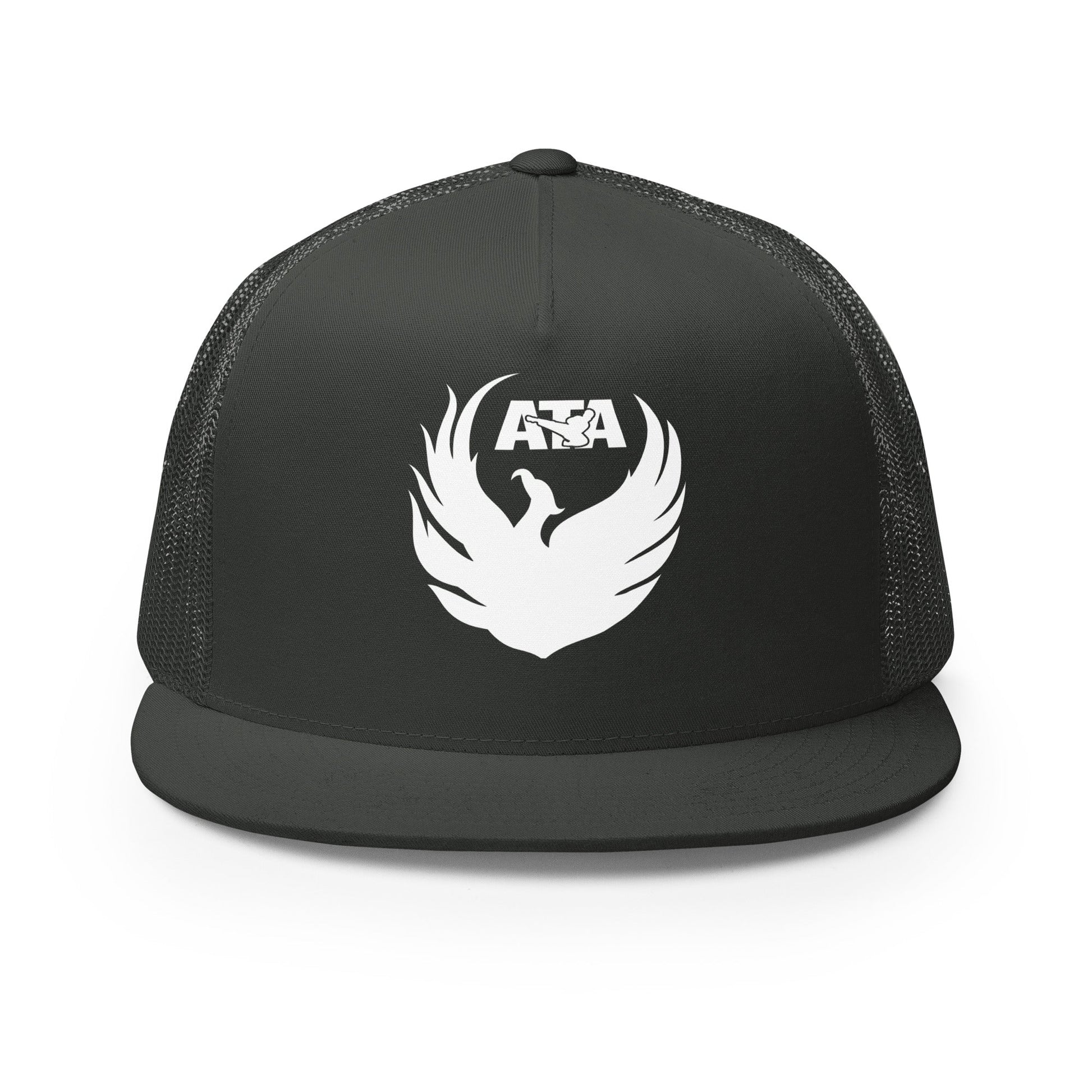 Performance | 5 Panel Trucker Cap | Azle Martial Arts | Blue Fire Crest Logo