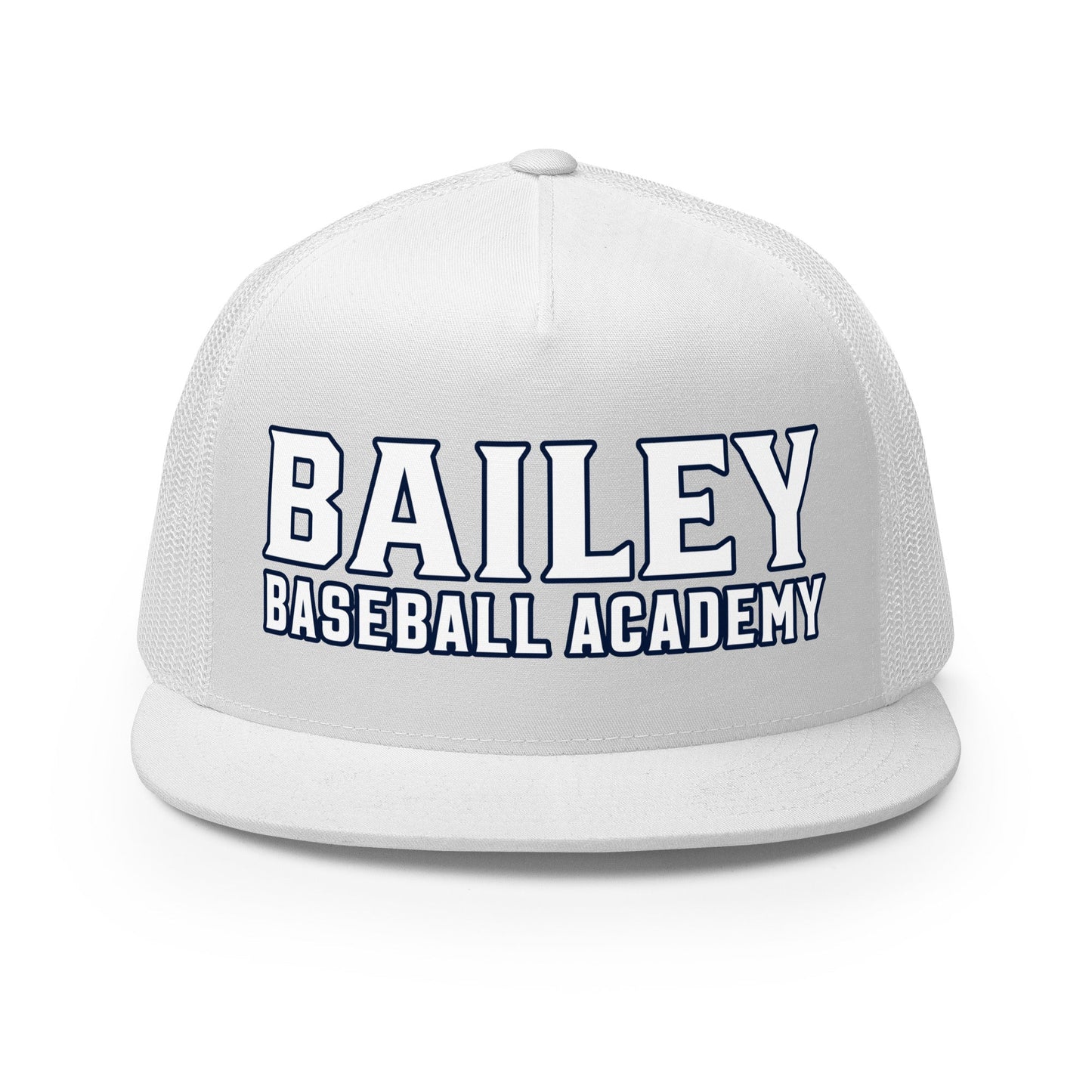 Performance | 5 Panel Trucker Cap | Bailey Baseball Academy | Script Logo