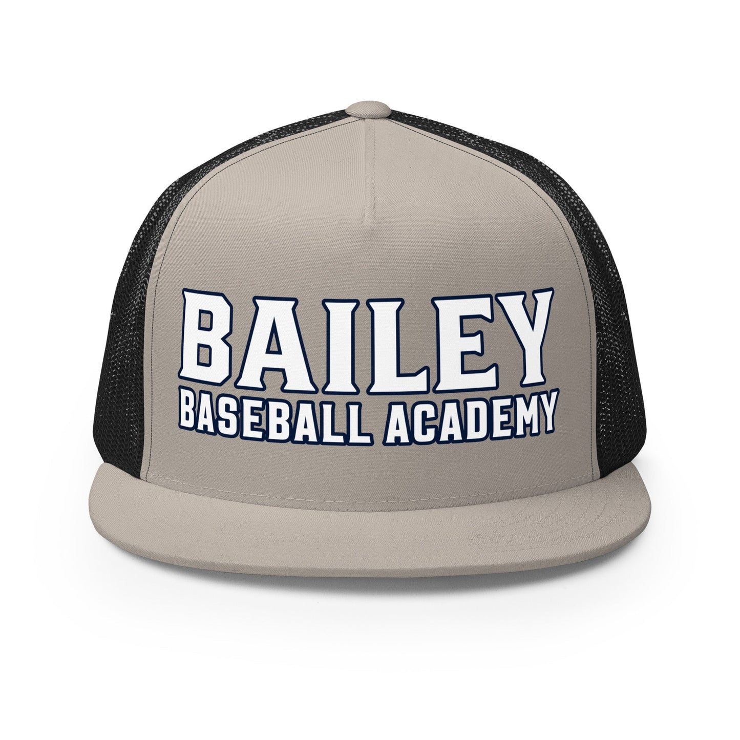Performance | 5 Panel Trucker Cap | Bailey Baseball Academy | Script Logo