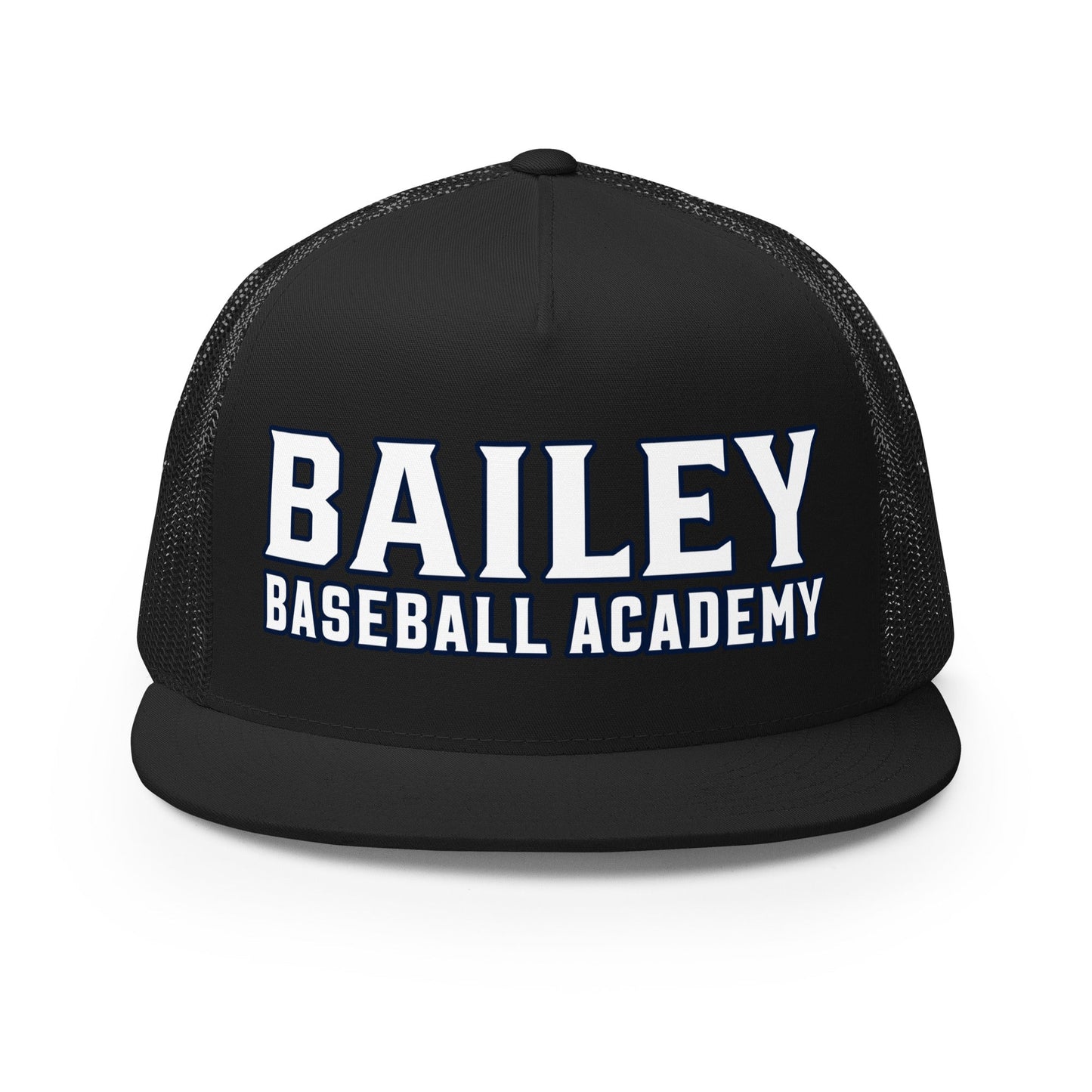 Performance | 5 Panel Trucker Cap | Bailey Baseball Academy | Script Logo