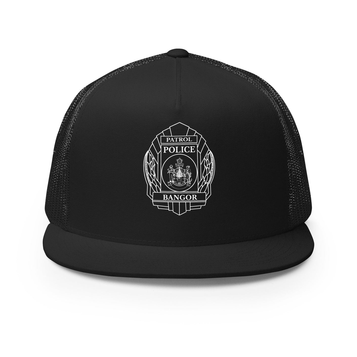 Performance | 5 Panel Trucker Cap | Bangor PD | Badge Logo