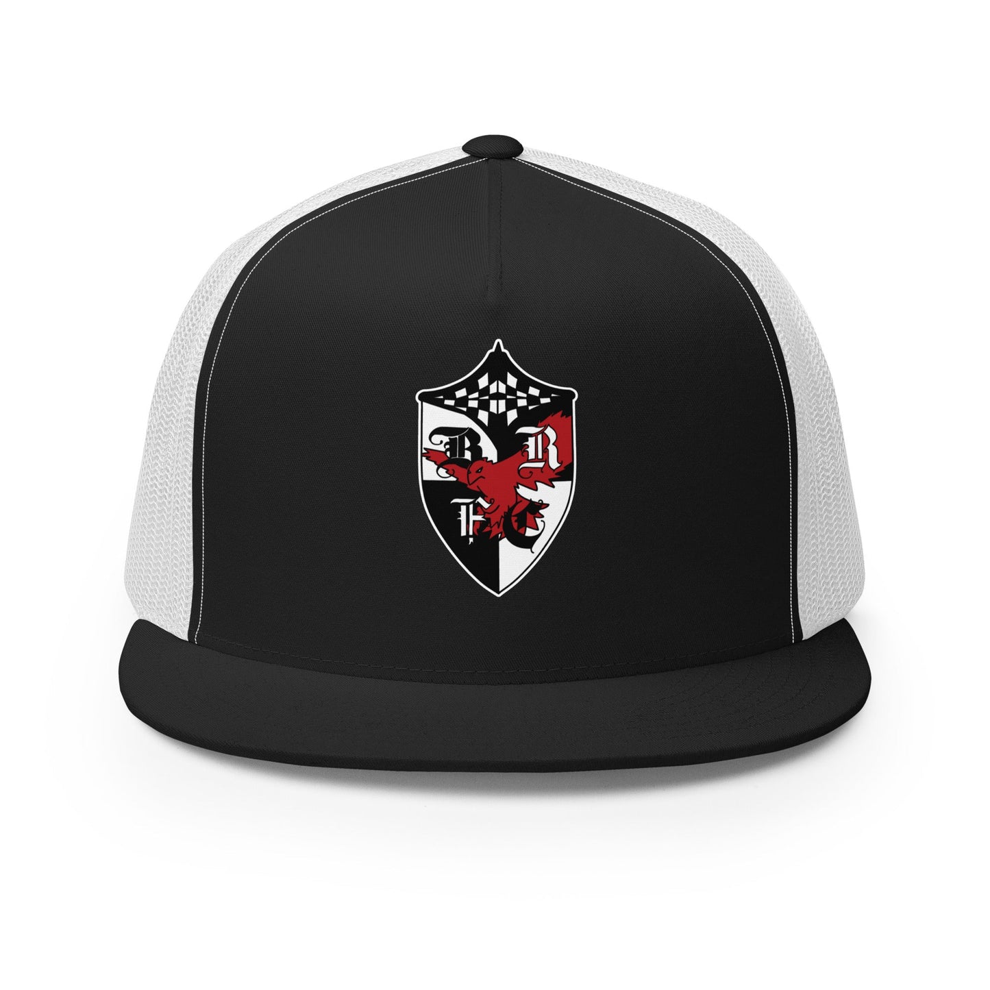 Performance | 5 Panel Trucker Cap | Bard College Rugby Football Club | Raptor Logo