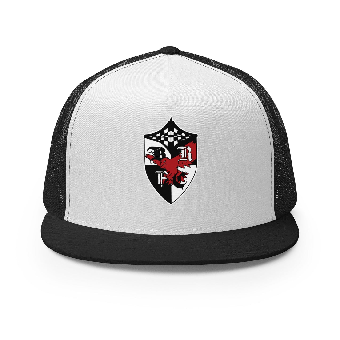 Performance | 5 Panel Trucker Cap | Bard College Rugby Football Club | Raptor Logo