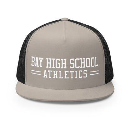 Performance | 5 Panel Trucker Cap | Bay High Softball | Modern Script Logo