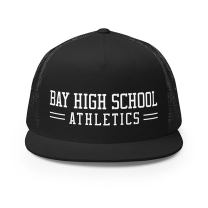 Performance | 5 Panel Trucker Cap | Bay High Softball | Modern Script Logo