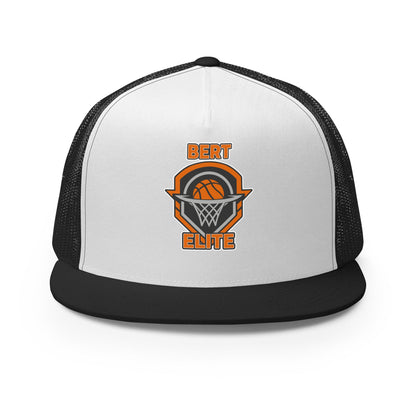 Performance | 5 Panel Trucker Cap | Bert Elite AAU | Hoop Badge Logo