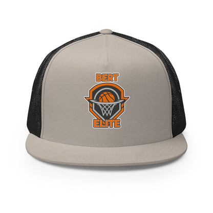 Performance | 5 Panel Trucker Cap | Bert Elite AAU | Hoop Badge Logo