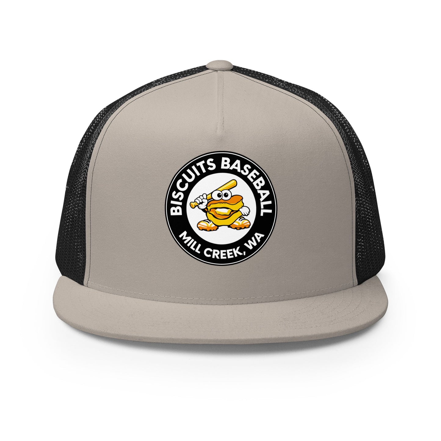 Performance | 5 Panel Trucker Cap | Biscuits Baseball MCLL | Mascot Logo
