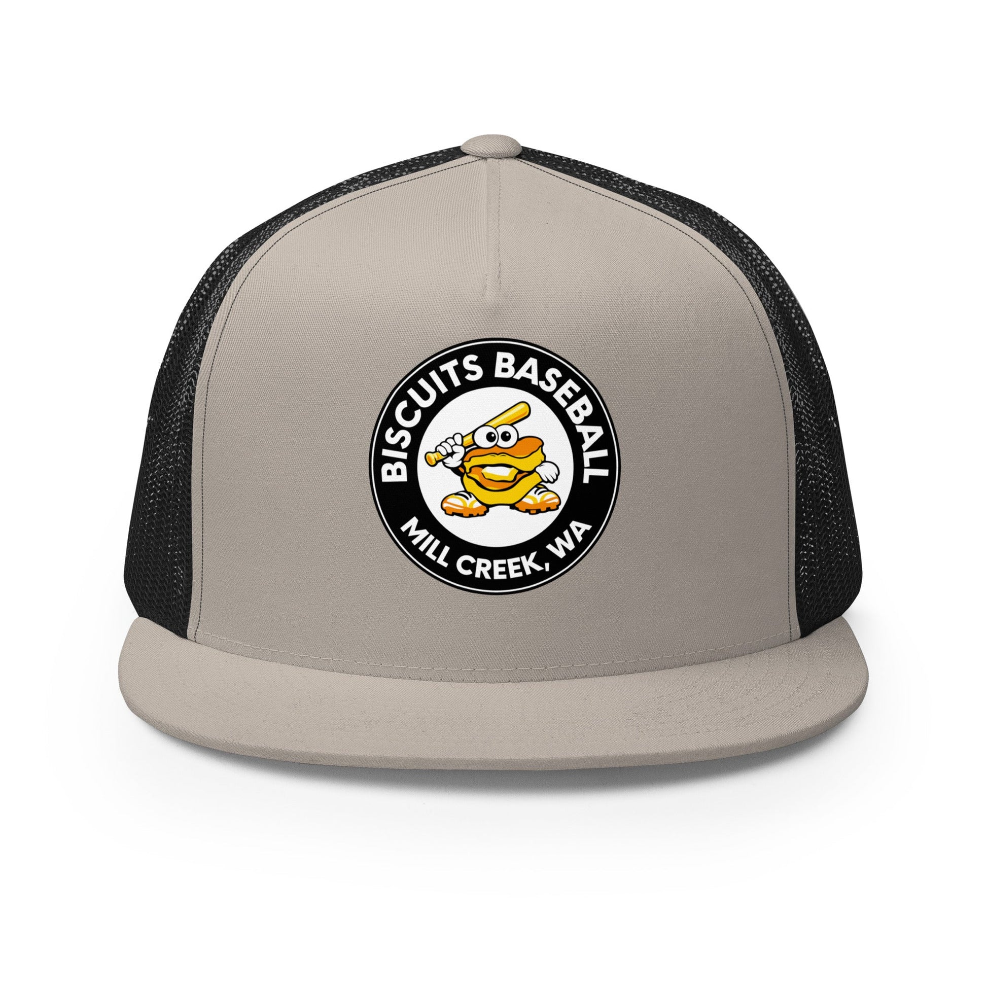 Performance | 5 Panel Trucker Cap | Biscuits Baseball MCLL | Mascot Logo