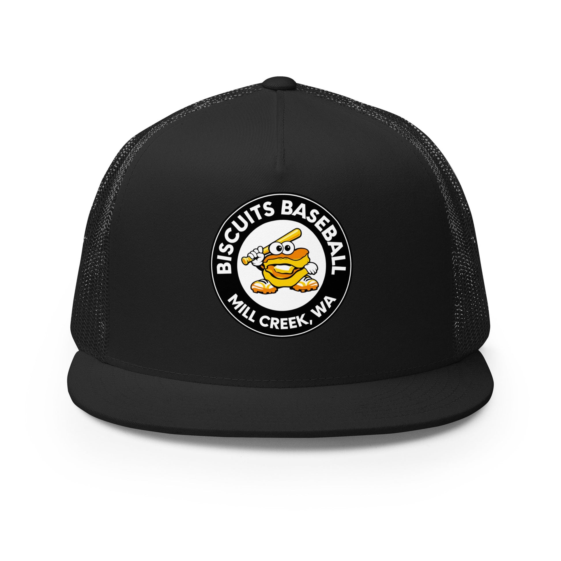 Performance | 5 Panel Trucker Cap | Biscuits Baseball MCLL | Mascot Logo