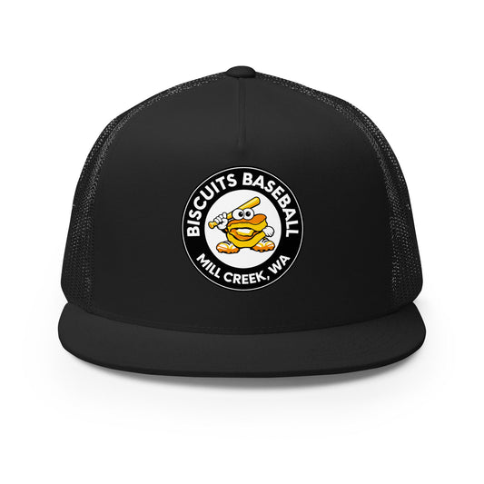 Performance | 5 Panel Trucker Cap | Biscuits Baseball MCLL | Mascot Logo