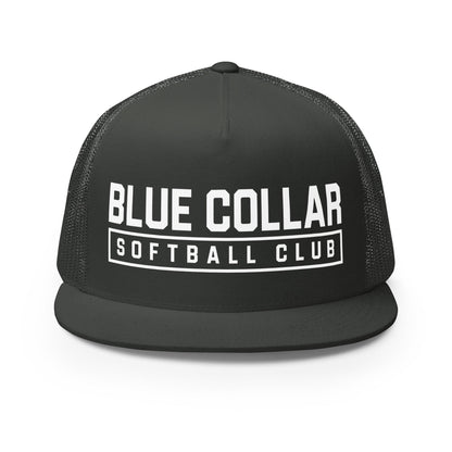 Performance | 5 Panel Trucker Cap | Blue Collar Softball 2034 | Vanguard Logo