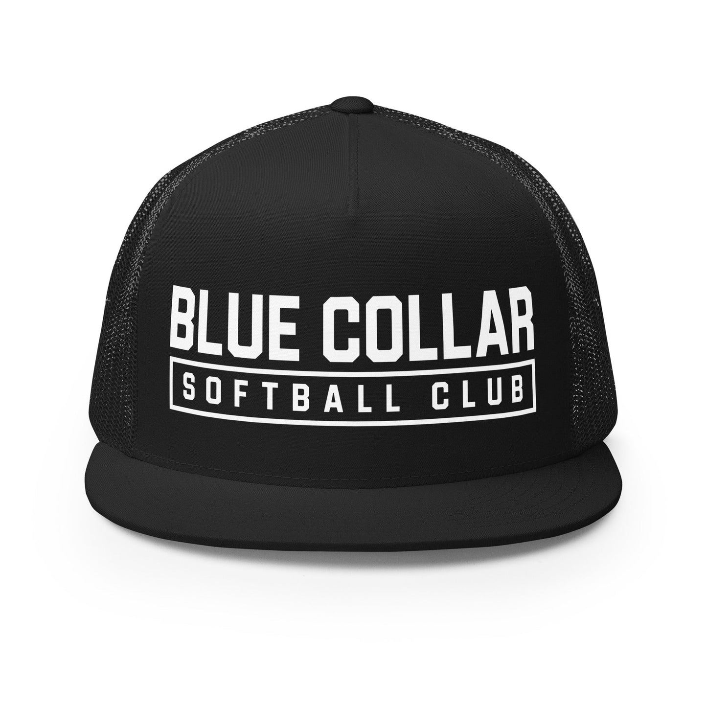 Performance | 5 Panel Trucker Cap | Blue Collar Softball 2034 | Vanguard Logo