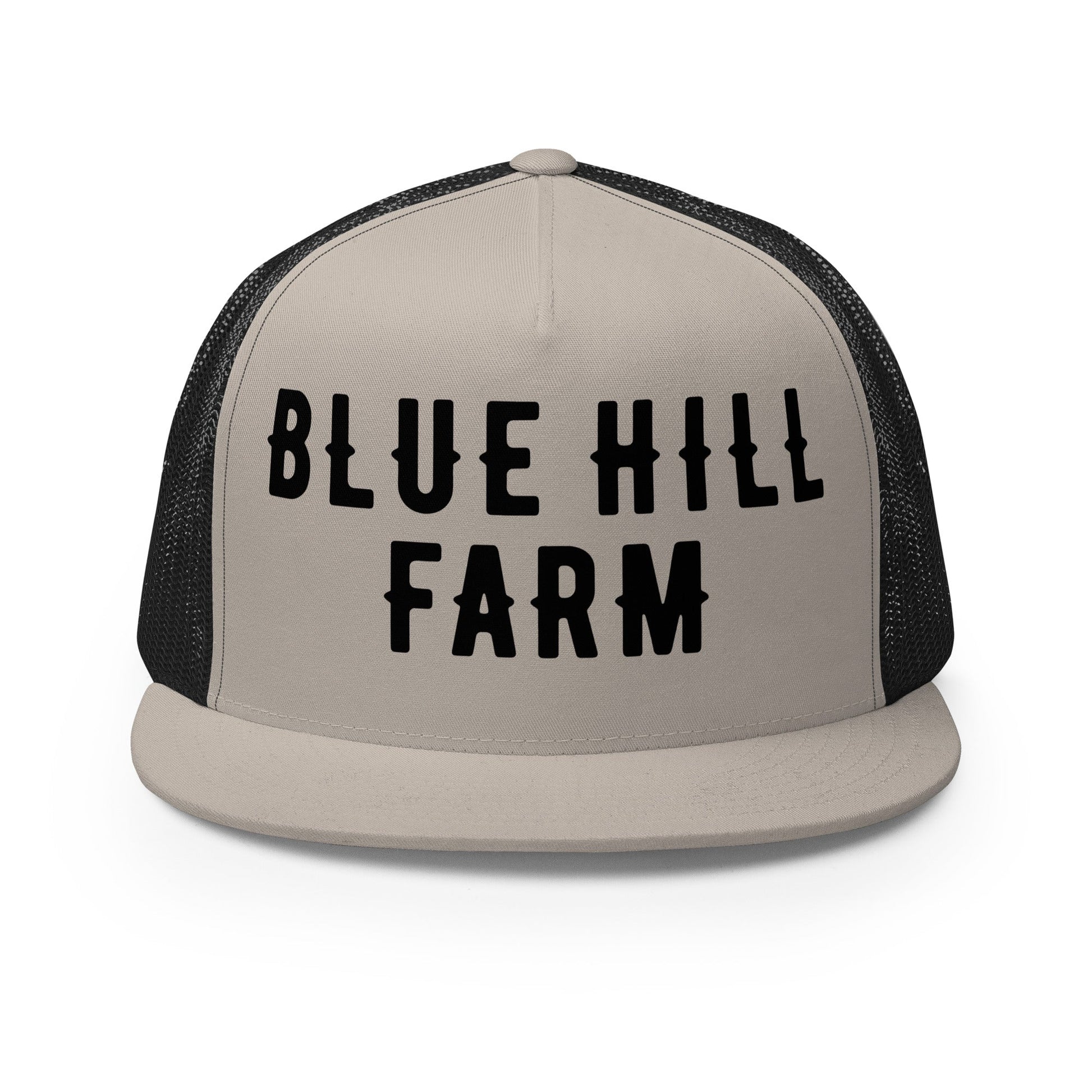 Performance | 5 Panel Trucker Cap | Blue Hill Farm | Crest Logo
