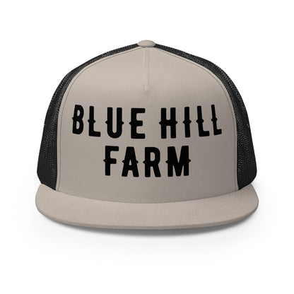 Performance | 5 Panel Trucker Cap | Blue Hill Farm | Crest Logo