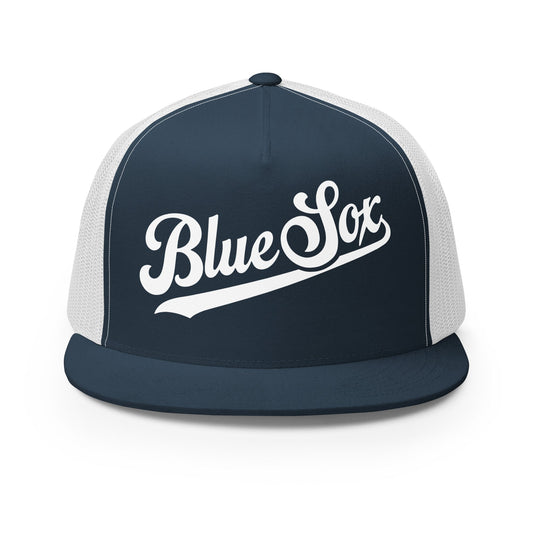 Performance | 5 Panel Trucker Cap | Blue Sox | Script Logo