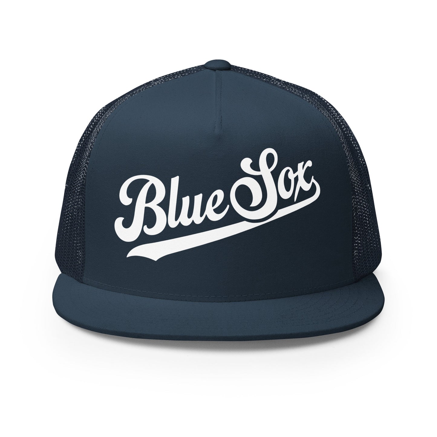 Performance | 5 Panel Trucker Cap | Blue Sox | Script Logo