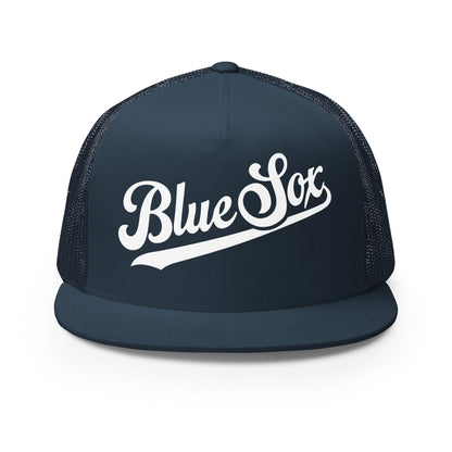 Performance | 5 Panel Trucker Cap | Blue Sox | Script Logo