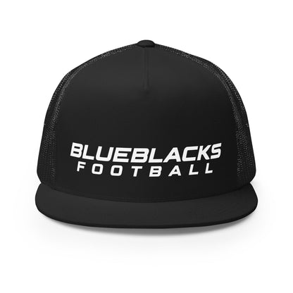 Performance | 5 Panel Trucker Cap | Blueblacks Football Club | Modern Script Logo