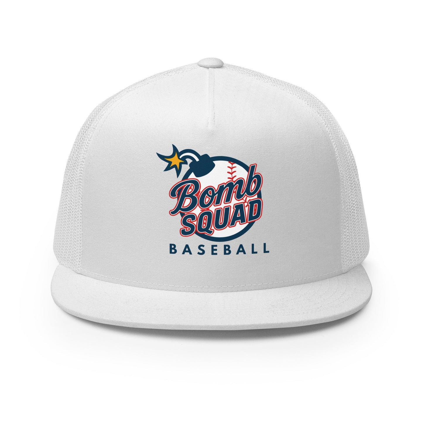 Performance | 5 Panel Trucker Cap | Bomb Squad Baseball | Alt Logo