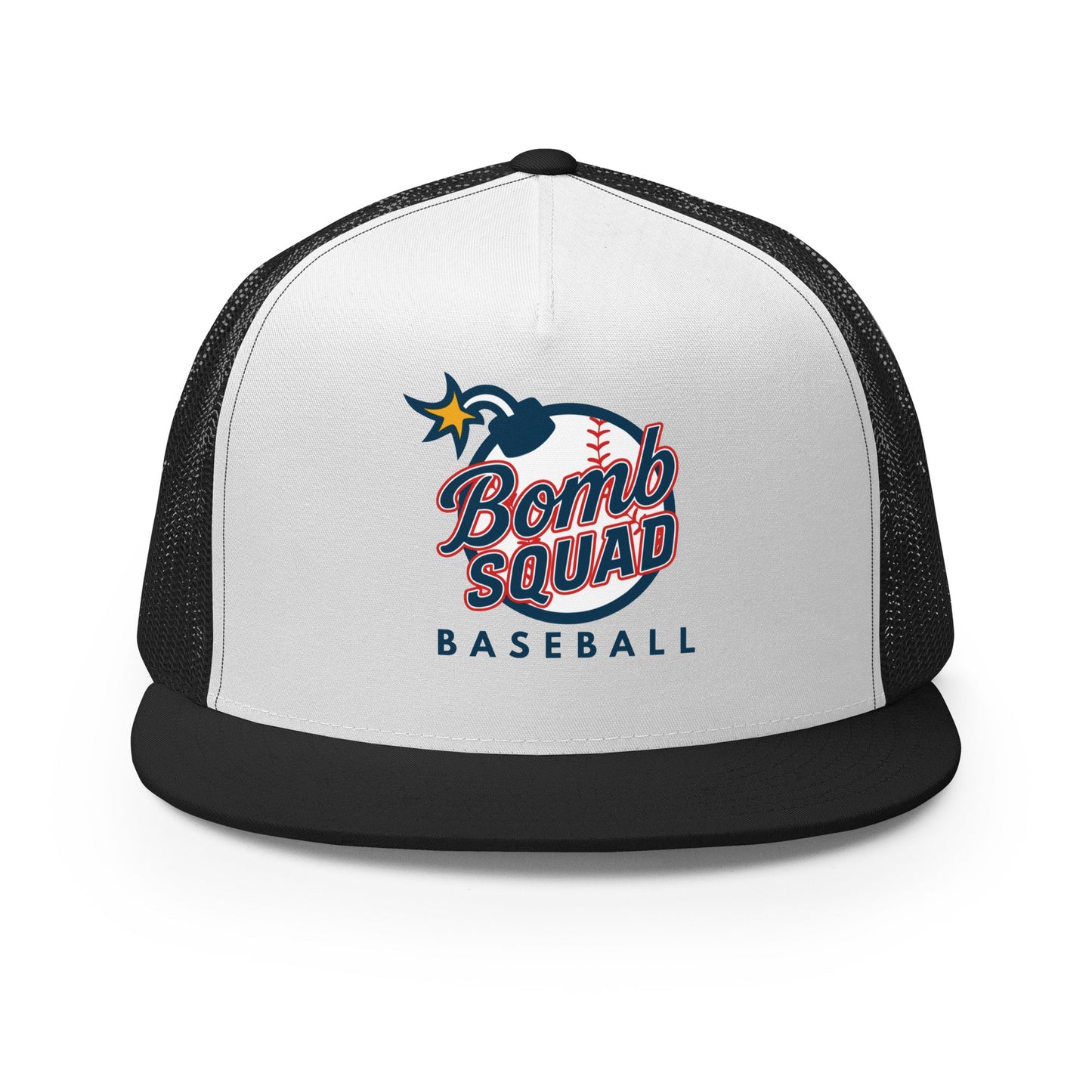 Performance | 5 Panel Trucker Cap | Bomb Squad Baseball | Alt Logo