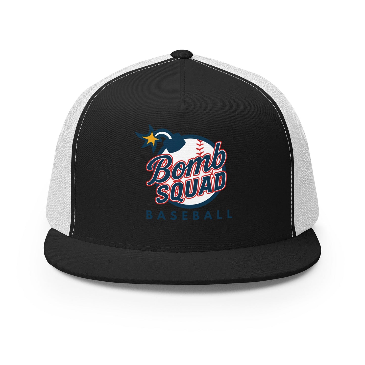 Performance | 5 Panel Trucker Cap | Bomb Squad Baseball | Alt Logo