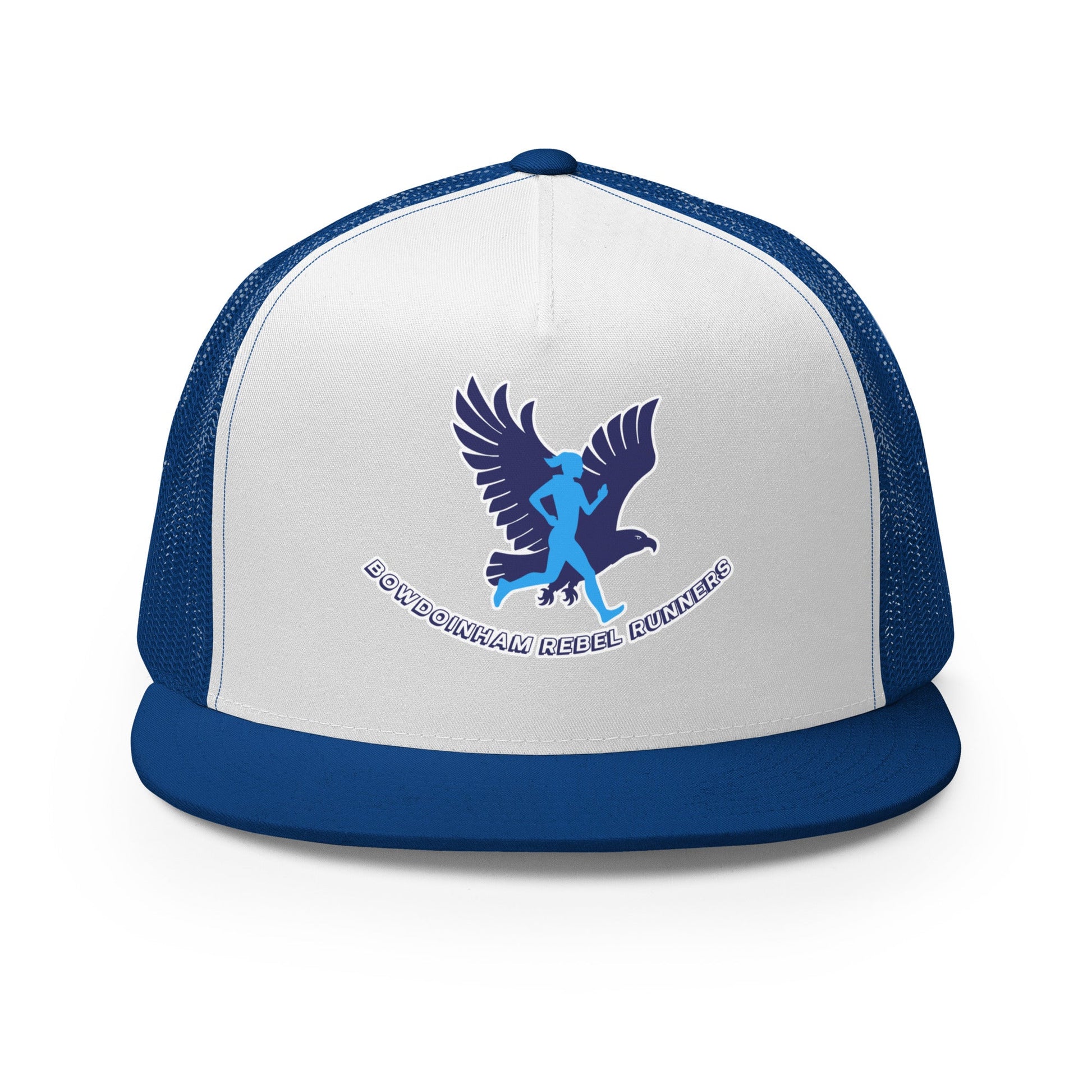 Performance | 5 Panel Trucker Cap | Bowdoinham Rebel Runners | Emblem Logo