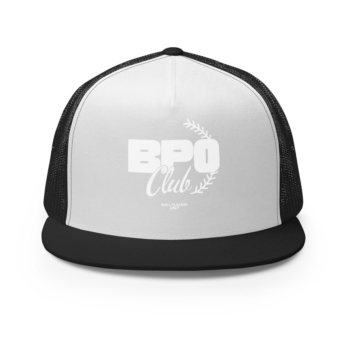 Performance | 5 Panel Trucker Cap | BPO Club | White Logo