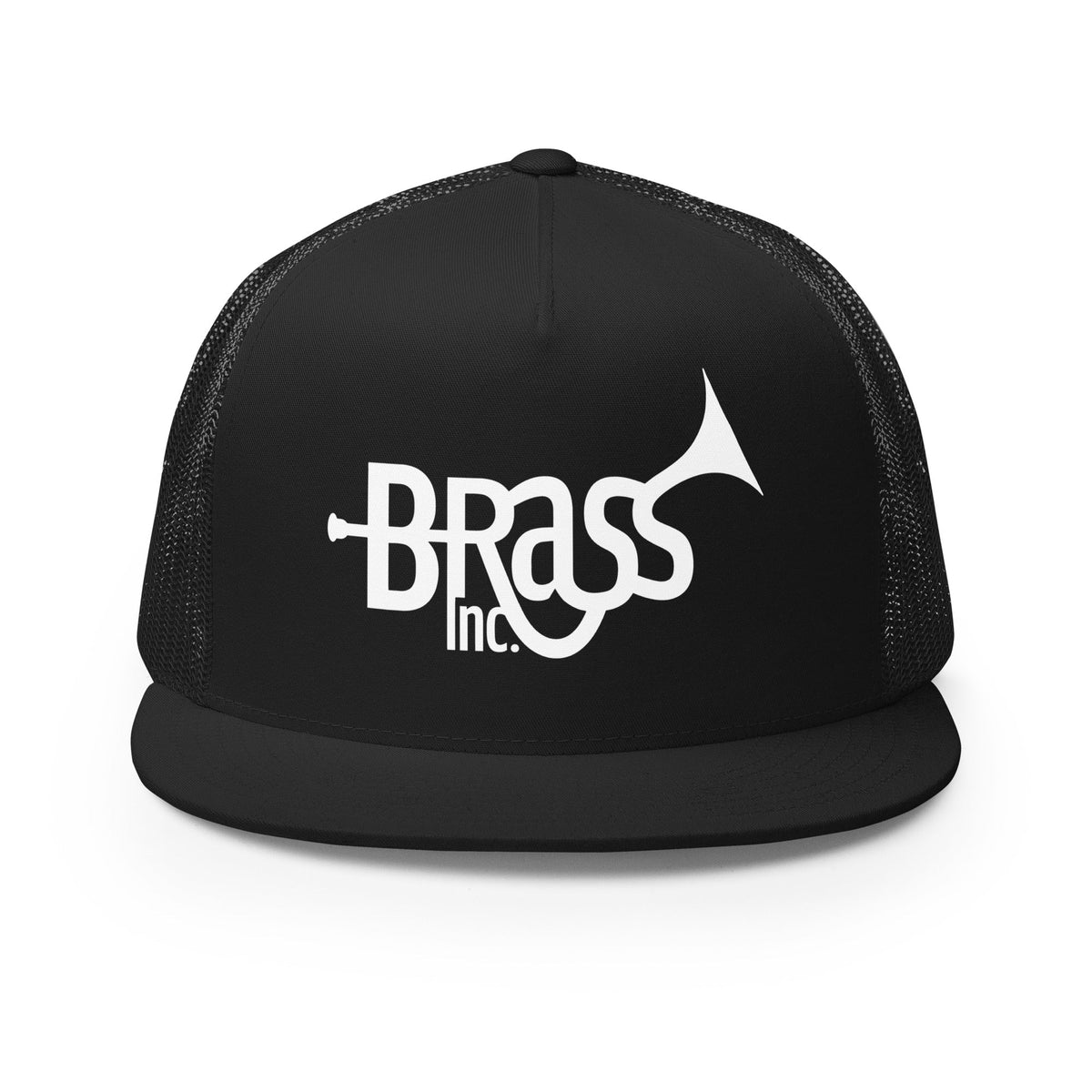 Performance | 5 Panel Trucker Cap | Brass Inc. | Modern Script Logo