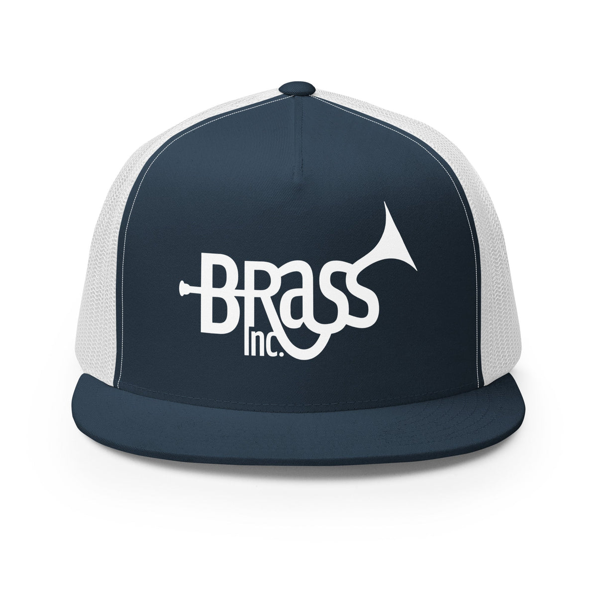 Performance | 5 Panel Trucker Cap | Brass Inc. | Modern Script Logo