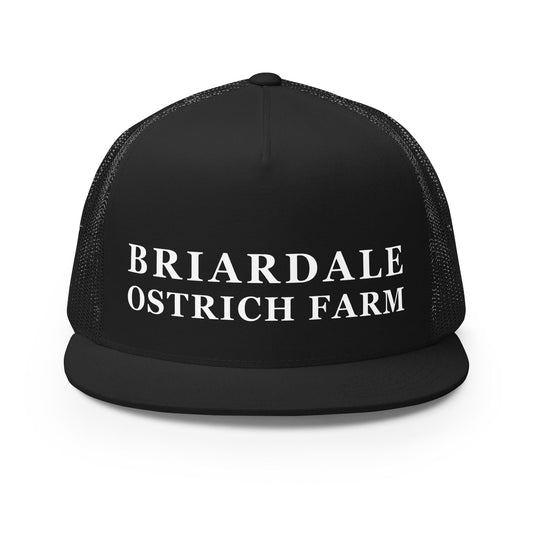 Performance | 5 Panel Trucker Cap | Briardale Ostrich Farm | Script Logo