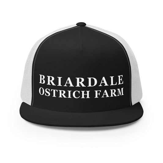 Performance | 5 Panel Trucker Cap | Briardale Ostrich Farm | Script Logo