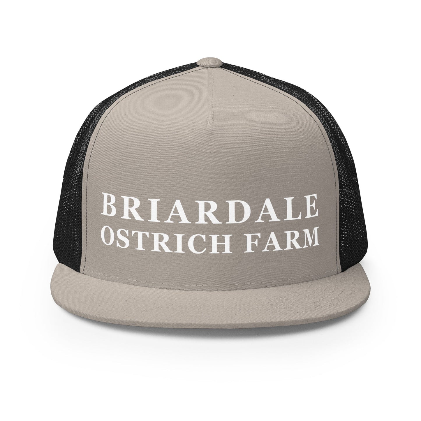 Performance | 5 Panel Trucker Cap | Briardale Ostrich Farm | Script Logo