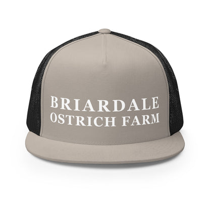 Performance | 5 Panel Trucker Cap | Briardale Ostrich Farm | Script Logo