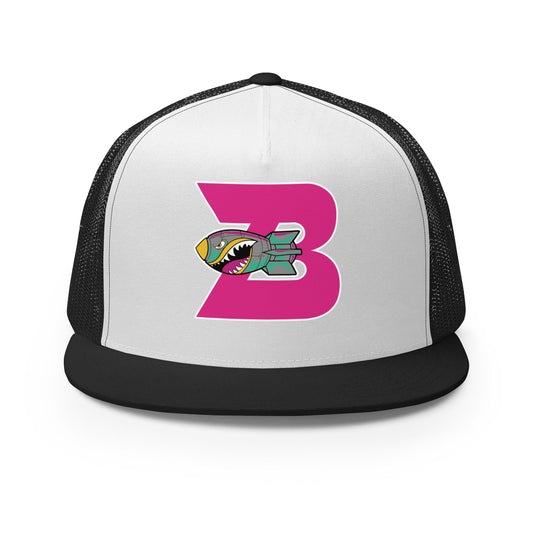 Performance | 5 Panel Trucker Cap | Buffalo Bomb Squad | Pink B