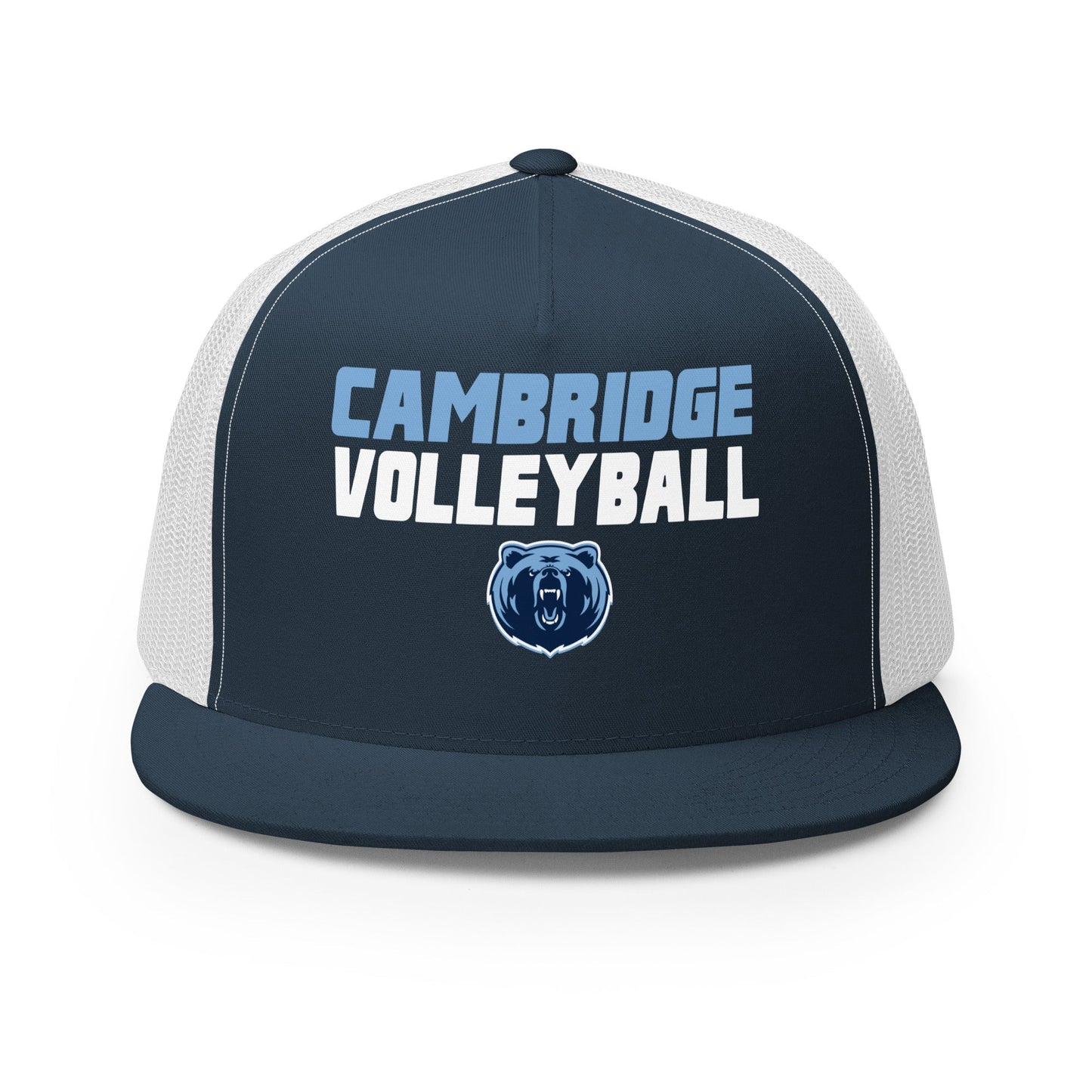 Performance | 5 Panel Trucker Cap | Cambridge Volleyball | Modern Logo