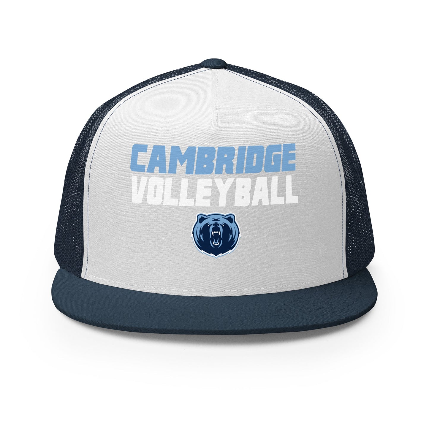 Performance | 5 Panel Trucker Cap | Cambridge Volleyball | Modern Logo