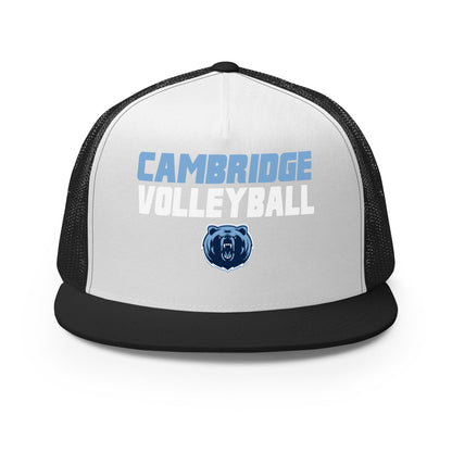 Performance | 5 Panel Trucker Cap | Cambridge Volleyball | Modern Logo