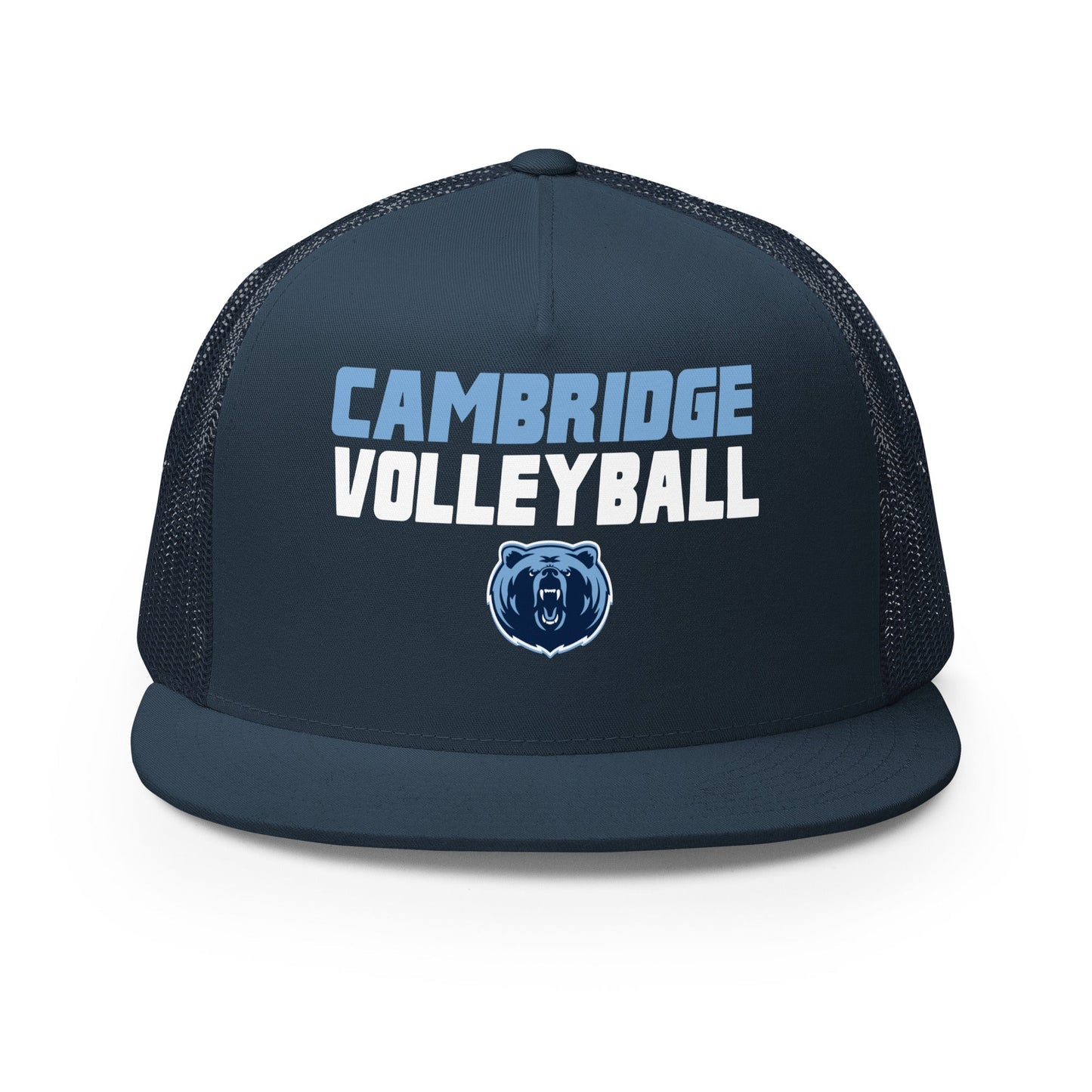 Performance | 5 Panel Trucker Cap | Cambridge Volleyball | Modern Logo