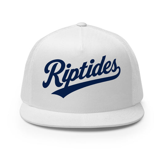 Performance | 5 Panel Trucker Cap | Cape Riptides Baseball | Modern Script Logo